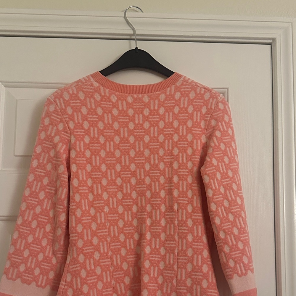 Maje Pink and White Geometric Sweater dress - Picture 16 of 16